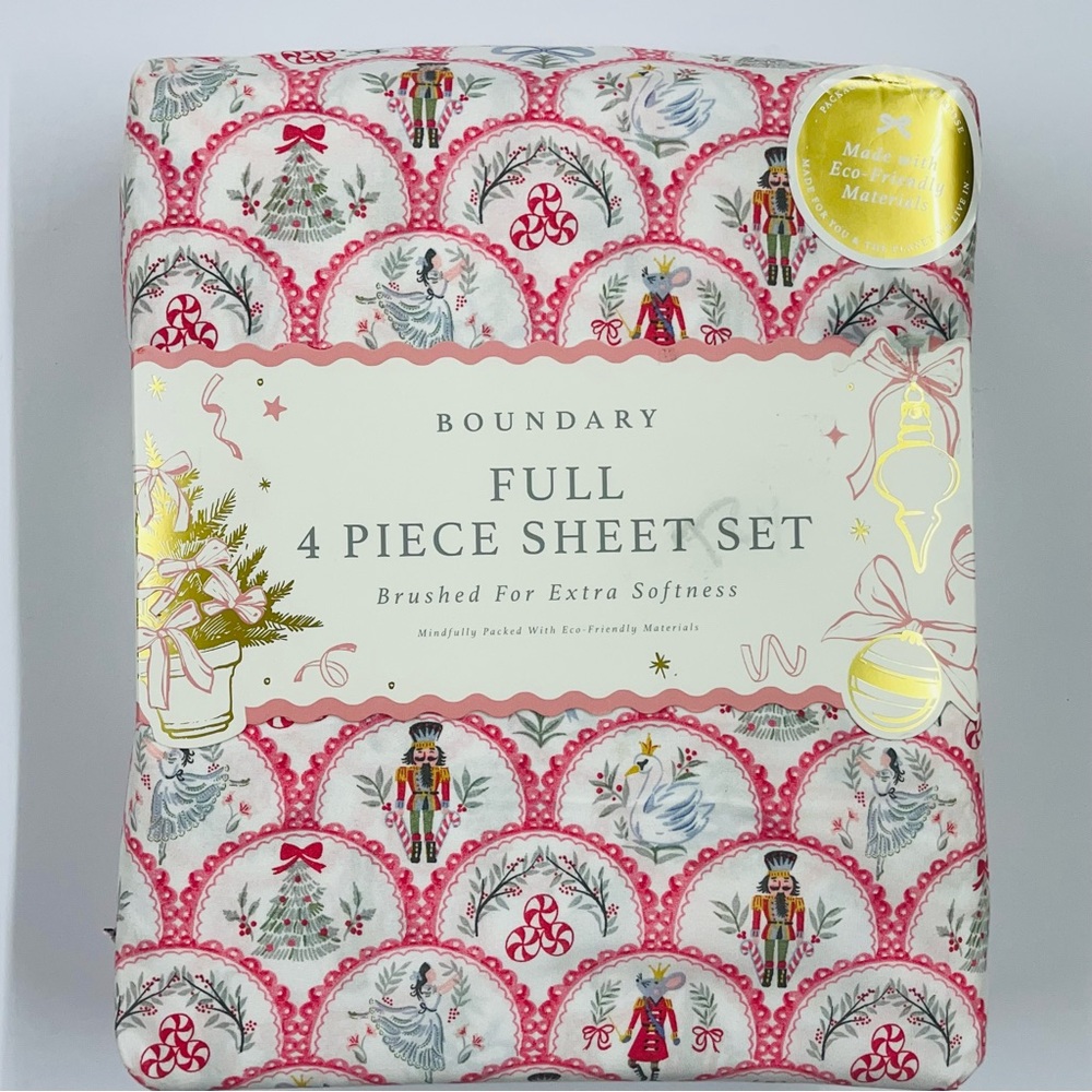 Holiday FULL Boundary Sheet Set 12 Days of Christmas Nutcracker Ballet Sheets - Picture 5 of 7